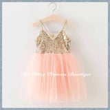 Quinn dress in peach