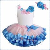 Rose Quartz & Serenity Satin Trimmed Tutu