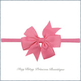 3 Inch double Pinwheel Bows on Nylon Headband