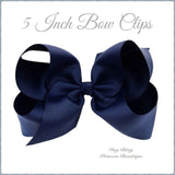 5 Inch bow hairclips