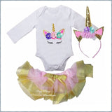 Pink and Gold Satin Trimmed Baby Tutu