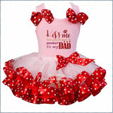 Light Pink & Red Polka Dots Satin Trimmed Tutu