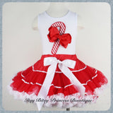 Red White Satin Binding Pettiskirt