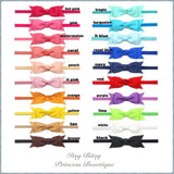 3 Inch Small flat bow on Nylon headband