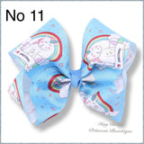 7-8 Inch Unicorn bow Hairclips - Multiple Colours-