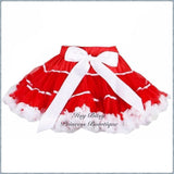 Red White Satin Binding Pettiskirt