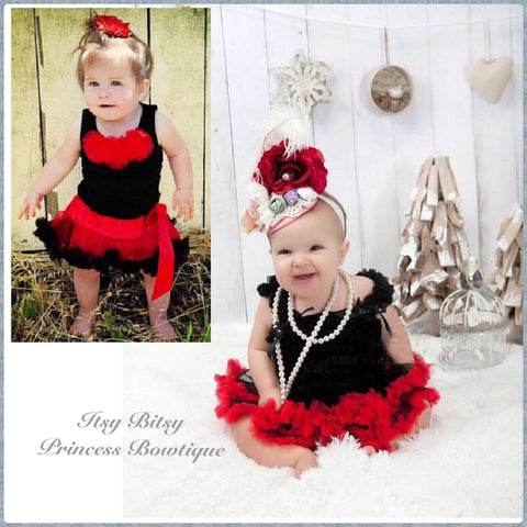 Black and Red Baby Pettiskirt